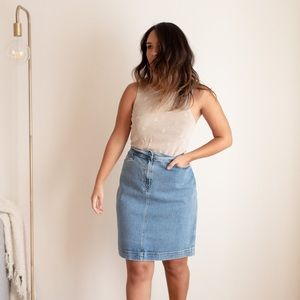 Vintage Denim Mini skirt with pockets